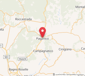 Map of Paganico, Tuscany