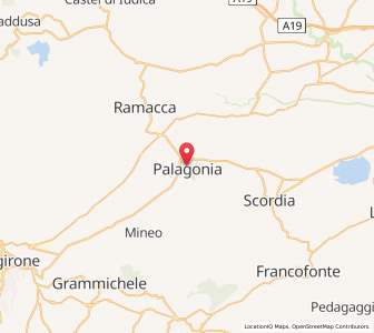 Map of Palagonia, Sicily