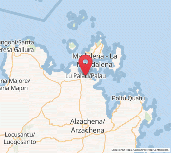 Map of Palau, Sardinia