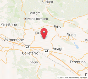 Map of Paliano, Lazio