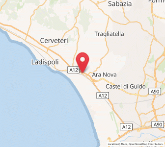 Map of Palidoro, Lazio