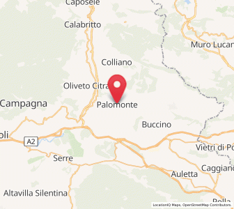 Map of Palomonte, Campania