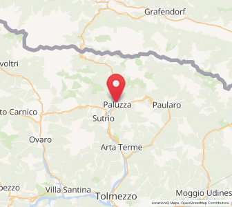 Map of Paluzza, Friuli Venezia Giulia