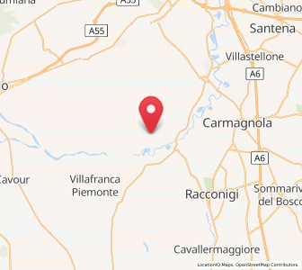 Map of Pancalieri, Piedmont