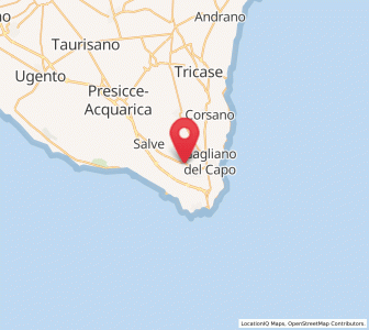 Map of Patù, Apulia