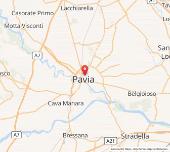 Map of Pavie, Lombardy