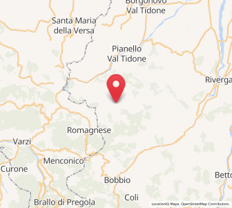Map of Pecorara, Emilia-Romagna