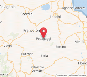 Map of Pedagaggi, Sicily