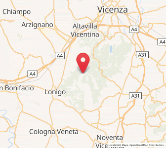 Map of Pederiva, Veneto