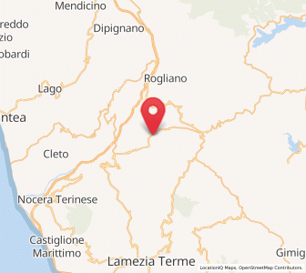 Map of Pedivigliano, Calabria