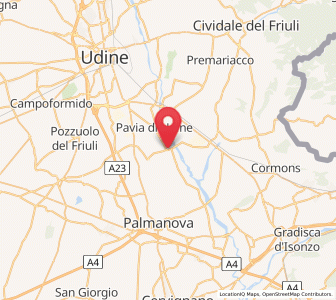 Map of Percoto, Friuli Venezia Giulia