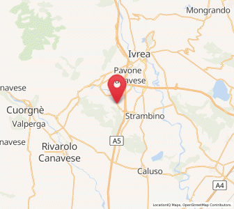 Map of Perosa Canavese, Piedmont