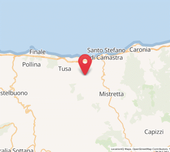 Map of Pettineo, Sicily