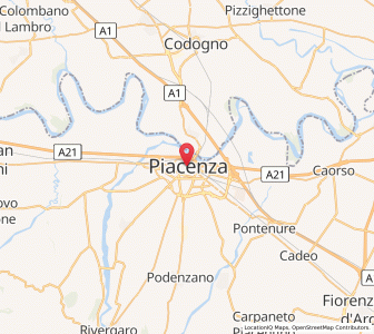 Map of Plaisance, Emilia-Romagna