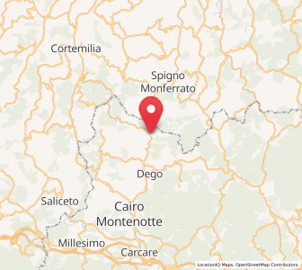Map of Piana Crixia, Liguria