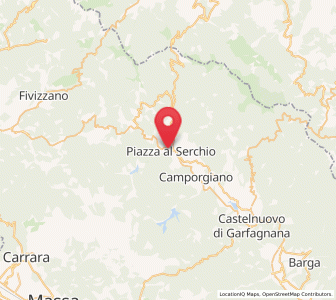 Map of Piazza al Serchio, Tuscany