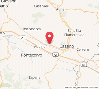 Map of Piedimonte San Germano, Lazio