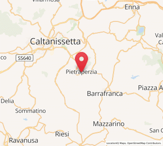 Map of Pietraperzia, Sicily