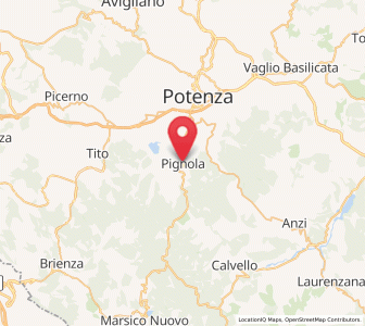 Map of Pignola, Basilicate