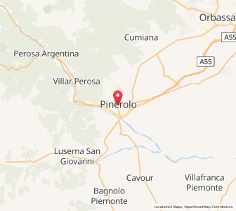 Map of Pignerol, Piedmont