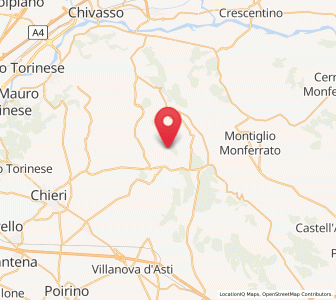Map of Pino d'Asti, Piedmont