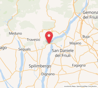 Map of Pinzano al Tagliamento, Friuli Venezia Giulia