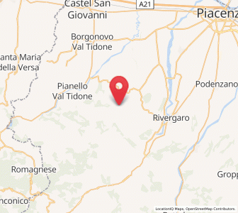 Map of Piozzano, Emilia-Romagna