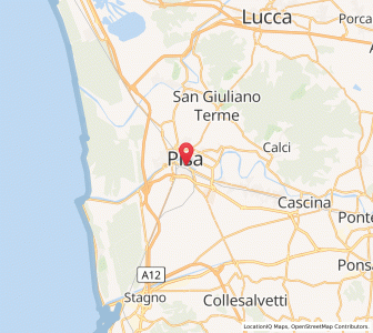 Map of Pise, Tuscany