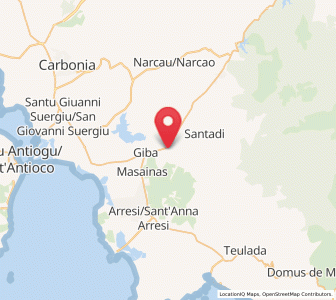 Map of Piscinas, Sardinia