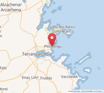 Map of Pittulongu, Sardinia
