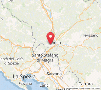 Map of Podenzana, Tuscany