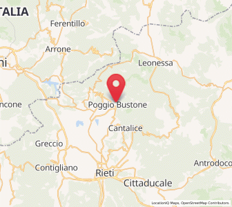 Map of Poggio Bustone, Lazio