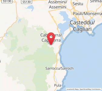 Map of Poggio dei Pini, Sardinia