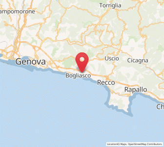 Map of Poggio Favaro-San Bernardo, Liguria
