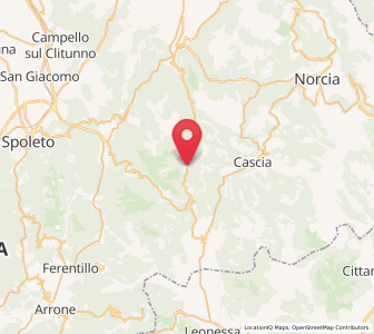 Map of Poggiodomo, Umbria