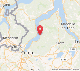 Map of Pognana Lario, Lombardy
