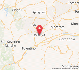 Map of Pollenza, The Marches