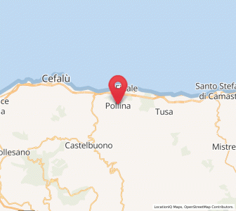 Map of Pollina, Sicily