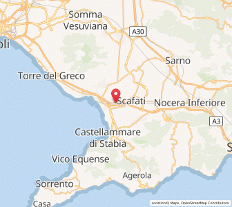 Map of Pompei, Campania
