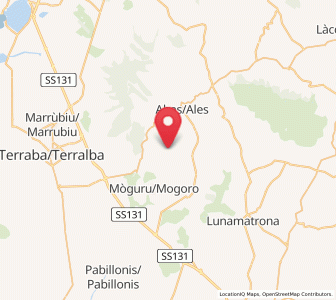 Map of Pompu, Sardinia