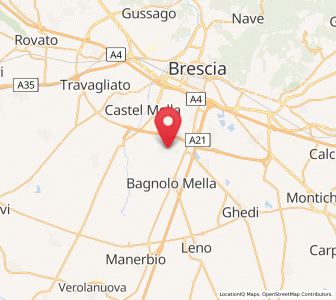 Map of Poncarale, Lombardy