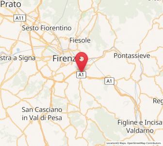 Map of Ponte a Ema, Tuscany
