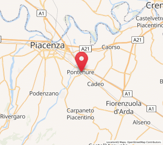 Map of Pontenure, Emilia-Romagna