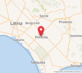 Map of Pontinia, Lazio