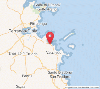Map of Porto San Paolo, Sardinia