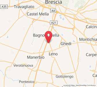 Map of Porzano, Lombardy