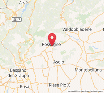 Map of Possagno, Veneto