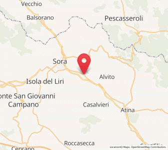 Map of Posta Fibreno, Lazio