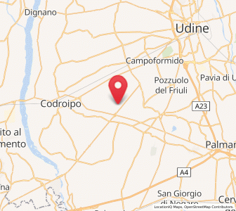 Map of Pozzecco, Friuli Venezia Giulia