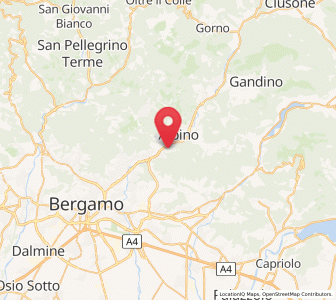 Map of Pradalunga, Lombardy